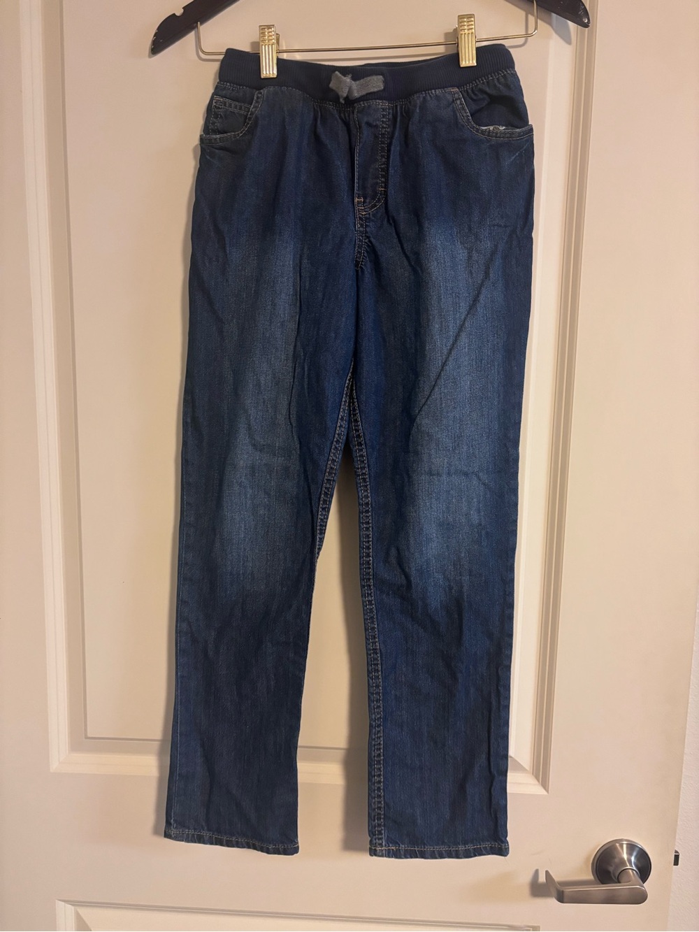 Boys Blue Elastic-Waist Jeans